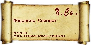 Négyessy Csongor névjegykártya