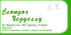 csongor negyessy business card